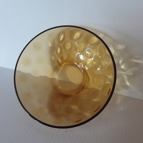 VINTAGE AMBER COIN DOT DESSERT SET - Picture 4 of 4